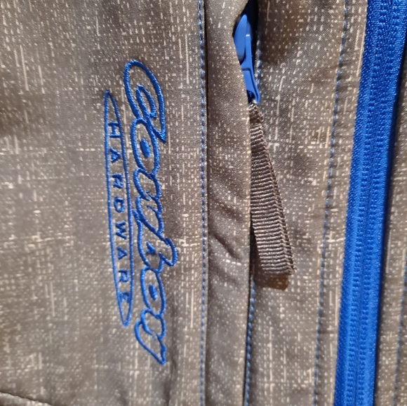 Cowboy Hardware Woman’s XL Embroidered Gray Blue Full Zip Vest Pockets - Picture 6 of 11